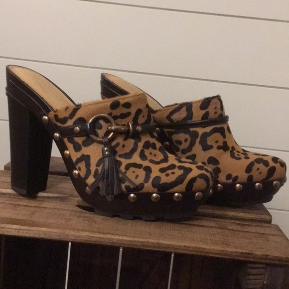 Leopard Print Coach Clogs - Picture 2 of 4